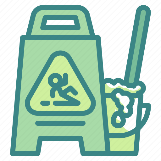 Bucket, cleaning, floor, mop, signaling, warning, wet icon - Download on Iconfinder