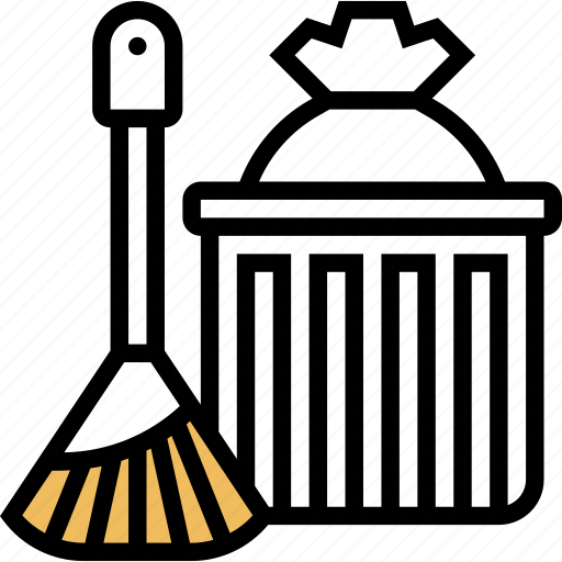 Sweep, broom, duster, bin, trash icon - Download on Iconfinder