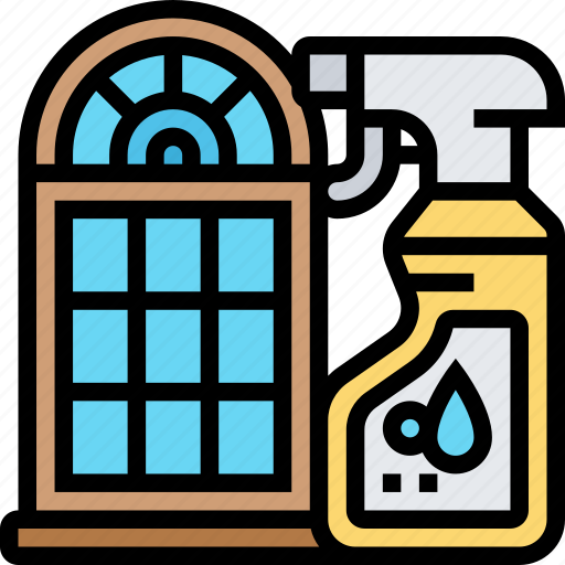Cleaning, spray, window, disinfectant, sterility icon - Download on Iconfinder