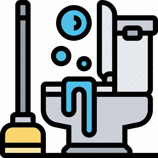 Plunger, unclogging, toilet, plumber, bathroom icon - Download on Iconfinder