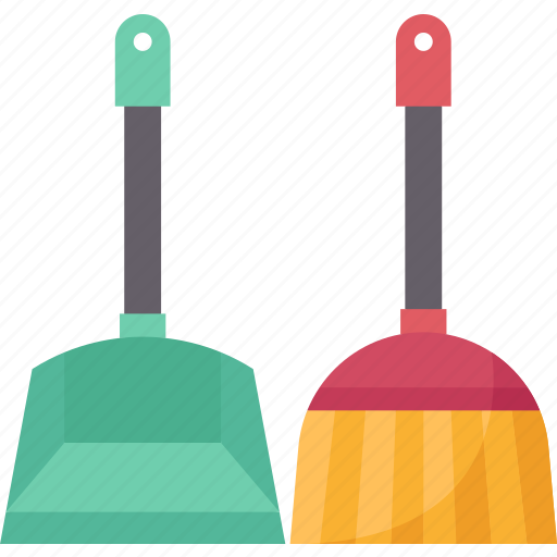 Broom, dustpan, floor, clean, house icon - Download on Iconfinder