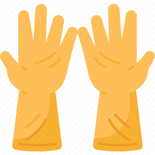 Gloves, rubber, clean, hand, protective icon - Download on Iconfinder