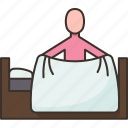 bed, cleaning, bedding, blanket, bedroom