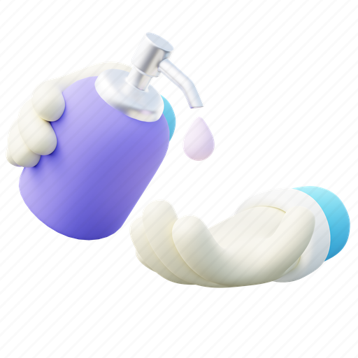 Soap, dispenser, foam, hand, wash, pump, antibacterial 3D illustration - Download on Iconfinder