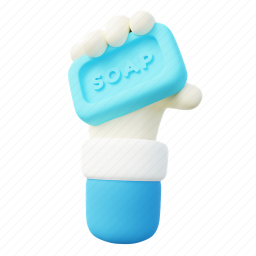 Soap, hand, wash, antibacterial, fragrance, sanitizer, healthcare 3D illustration - Download on Iconfinder