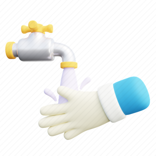 Wash, hand, soap, foam, hygiene, sanitizer, healthcare 3D illustration - Download on Iconfinder