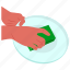 cleaning, dish, dishwashing, scrubbing, plate, scrubber, maid, domestic, chores 