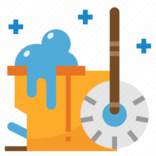 Broom, bucket, cleaning, housekeeping, mop icon - Download on Iconfinder