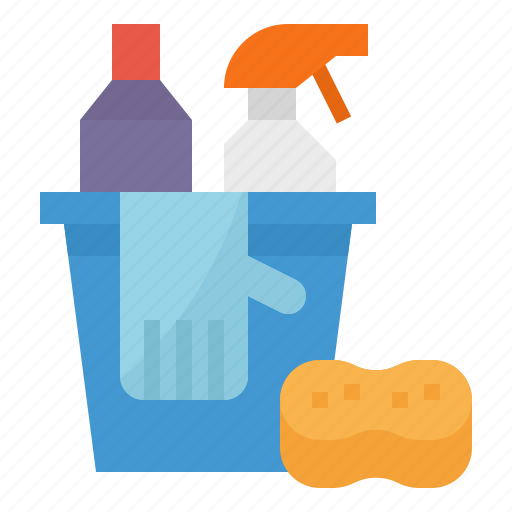 Bucket, cleaning, glove, sponge icon - Download on Iconfinder