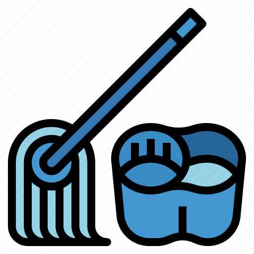 Bucket, clean, cleaning, housekeeper, mop icon - Download on Iconfinder