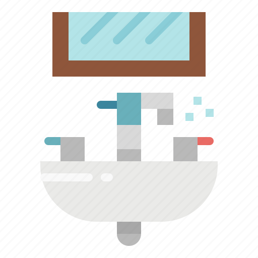 Bathroom, hygiene, mirror, sink, wash, washing icon - Download on Iconfinder