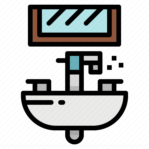Bathroom, hygiene, mirror, sink, wash, washing icon - Download on Iconfinder