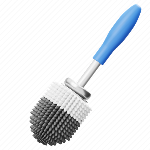 Toilet, brush, toilet brush, cleaning, cleaner, cleaning-brush, hygiene 3D illustration - Download on Iconfinder