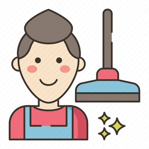 Cleaner, male, man icon - Download on Iconfinder