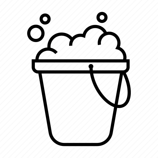 Cleaner, cleaning, soap bucket, soapy water icon - Download on Iconfinder