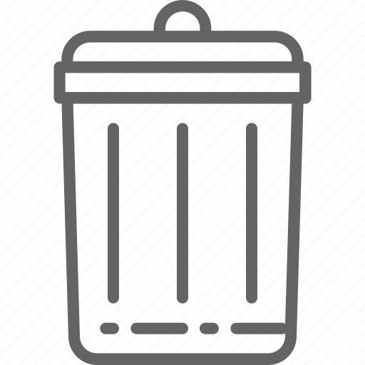 Bin, delete, garbage, housework, line, recycling, trash icon - Download on Iconfinder