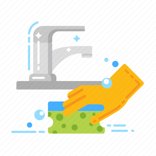 Cleaning, gloves, hand, housekeeping, service, sink, wash icon - Download on Iconfinder