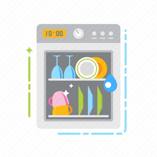 Cleaning, dishes, dishwasher, housekeeping, service icon - Download on Iconfinder