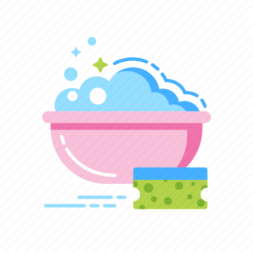Bowl, cleaning, housekeeping, service, wash, washcloth icon - Download on Iconfinder