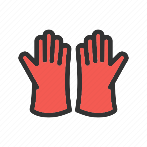 Cleaning, domestic, gloves, hand, protect, rubber, work icon - Download on Iconfinder