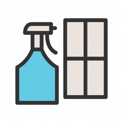Agent, bottle, chemical, cleaning, equipment, tool, window icon - Download on Iconfinder