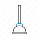 cleaning icon, plunger, toilet, tool