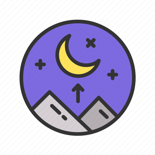 Moonrise, sky, moon, rise, cycle, lunar, celestial icon - Download on Iconfinder
