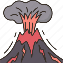 volcano, eruption, disaster, lava, explosion 