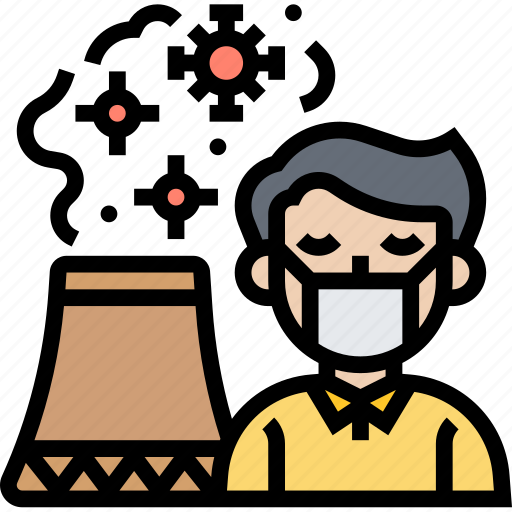 Allergen, toxic, pollution, air, gas, industrial icon - Download on Iconfinder