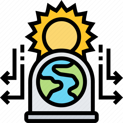 Greenhouse, effect, solar, heat, climate icon - Download on Iconfinder