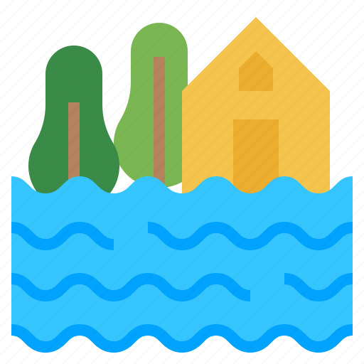 Disaster, flood, flooding, inundation, climate change icon - Download on Iconfinder