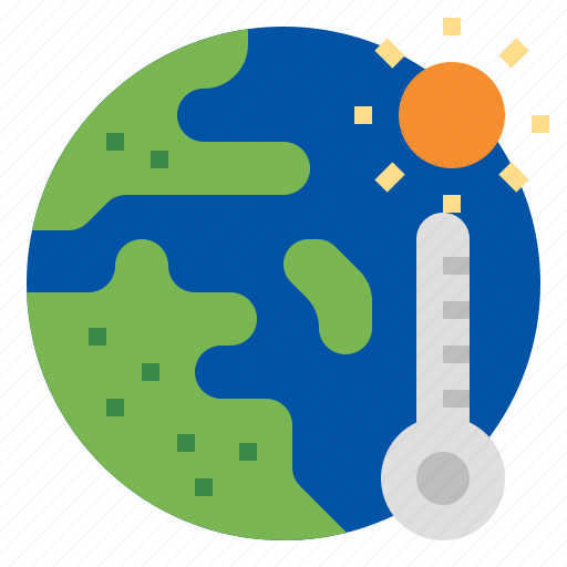 Earth, temperature, climate change, global average temperature, global warming icon - Download on Iconfinder