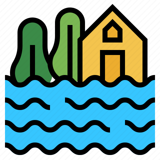 Disaster, flood, flooding, inundation, climate change icon - Download on Iconfinder