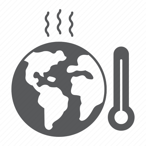 Global, warming, earth, planet, thermometer, ecology, globe icon - Download on Iconfinder