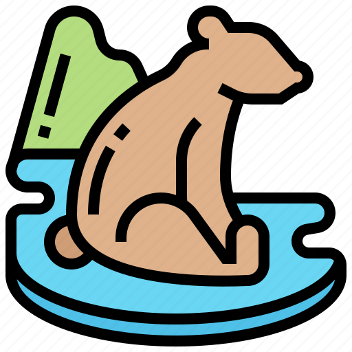 Arctic, bear, icesheet, polar, shrinking icon - Download on Iconfinder