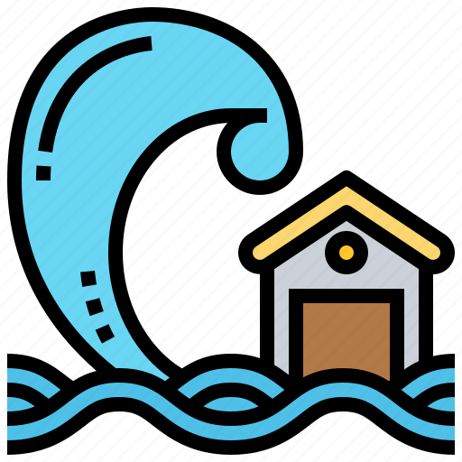 Catastrophe, destroy, ocean, tsunami, wave icon - Download on Iconfinder