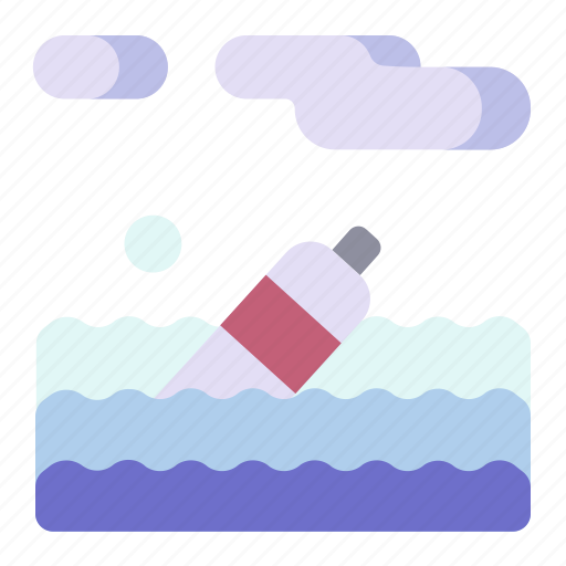 Climate change, trash, garbage, sea, disaster, global warming icon - Download on Iconfinder