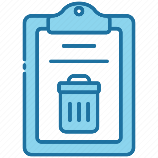 Clipboard, document, trash, remove, waste, delete, garbage icon - Download on Iconfinder