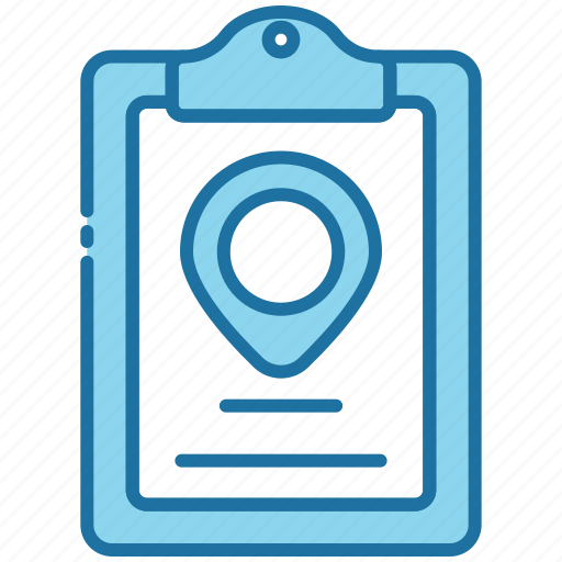 Clipboard, location, map, direction, marker, document icon - Download on Iconfinder