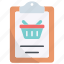 clipboard, shopping, list, checklist, shopping list, report, document 