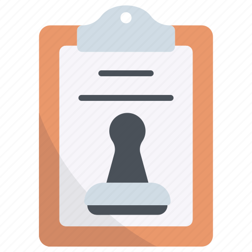 Clipboard, stamp, document, report, approved, file, verified icon - Download on Iconfinder