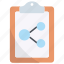 clipboard, share, sharing, network, document 