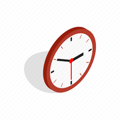 Clock, hour, isometric, minute, time, wall, watch icon - Download on Iconfinder
