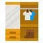 clothes, wardrobe, cupboard, closet, cabinet 