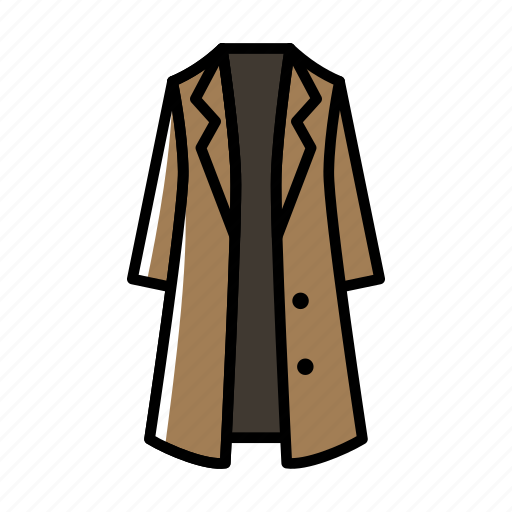 Clothes, dress, cloth, coat, fashion, long icon - Download on Iconfinder