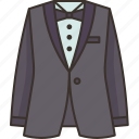 tuxedo, tie, formal, suit, clothes