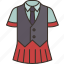 uniform, skirt, woman, dress, clothes 