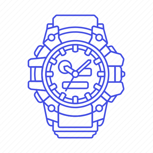 Accessory, analog, black, clothes, watch, wristwatch icon - Download on Iconfinder