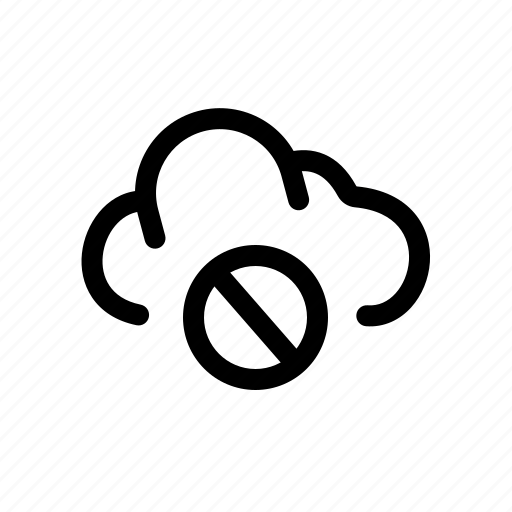 Cloud, server, storage, ban, stop, forbidden icon - Download on Iconfinder