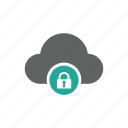 cloud, lock, locked, security